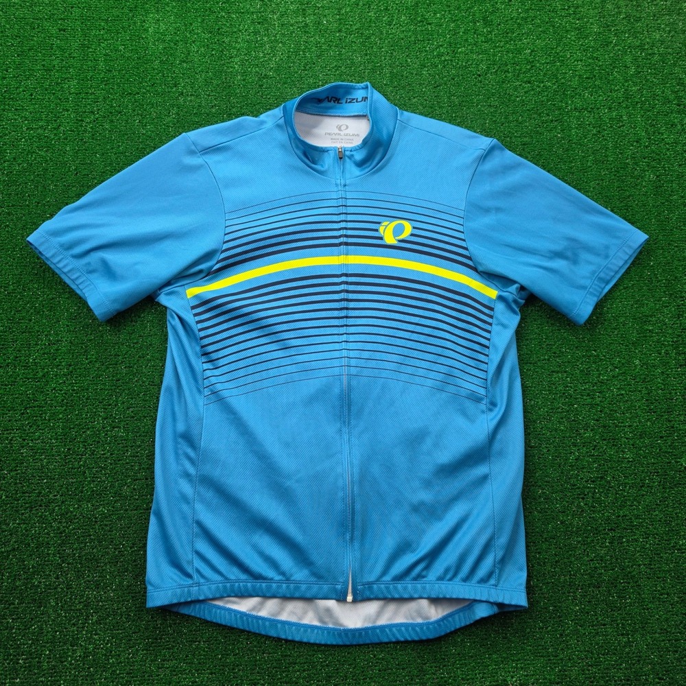 Pearl Izumi Select Quest Short-Sleeve Cycling Jersey Mens Medium Blue Full Zip